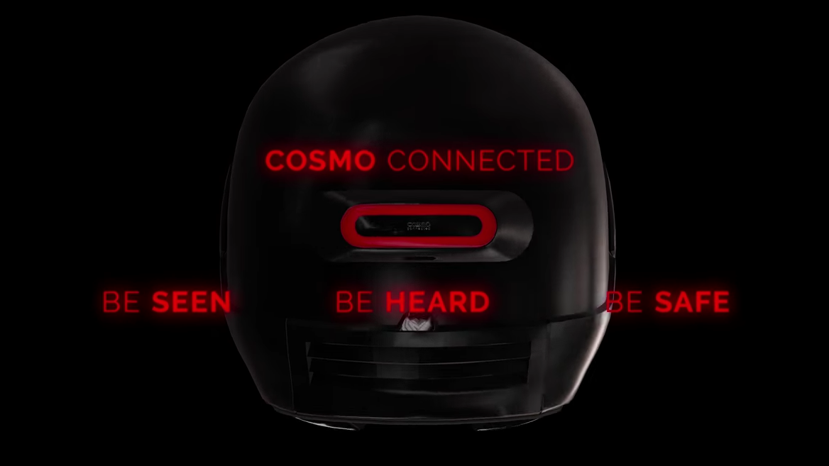 Cosmo Connected: Emergency calling & brake lighting for helmets